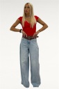 maglia con scollo a v red